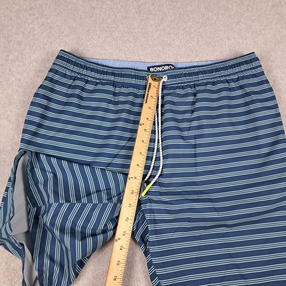 Bonobos Swim Shorts Mens 34 Striped Trunks Beach Board Shorts 9” Inch Blue - Picture 5 of 8